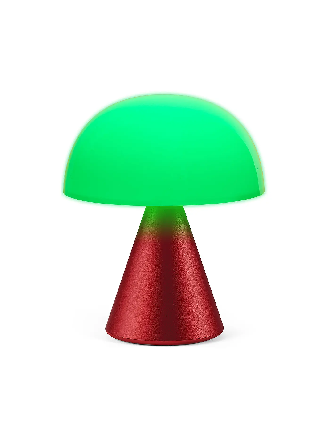 LEXON | LED Lampe MINA M 11cm Gun Metal | dunkelrot